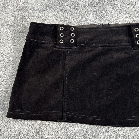 Vintage Y2K Lip Service Black Mini Skirt Gothic Fetish Medium Witchy USA Grunge - Picture 2 of 13